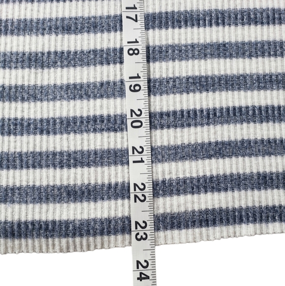 Lucky Brand Cloud Jersey Rib Stripe Mock Neck Shirt Size Small - Picture 8 of 12